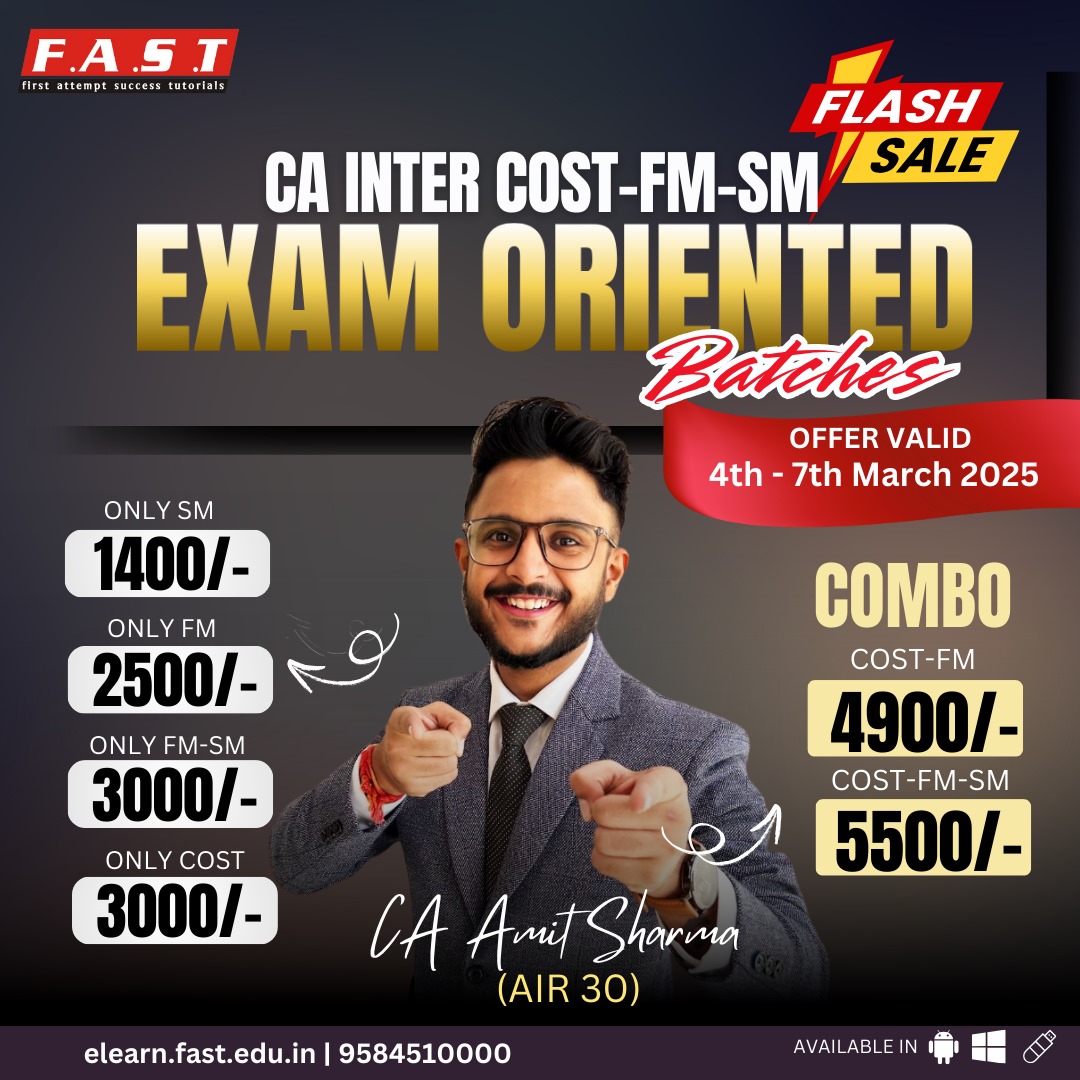 BUY CA VIDEO LECTURES - FAST EDUCATION INDORE.