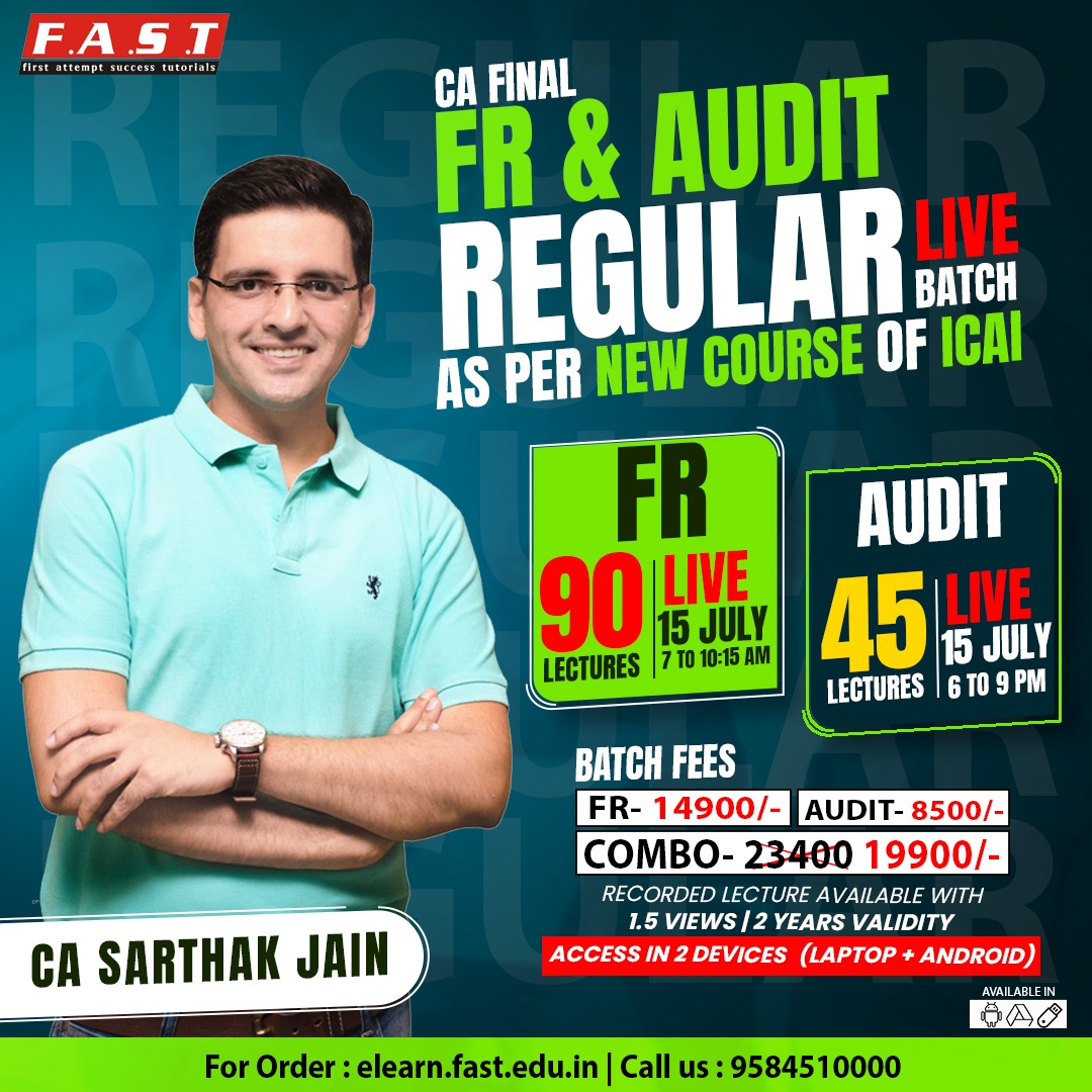 BUY CA VIDEO LECTURES - FAST EDUCATION INDORE.